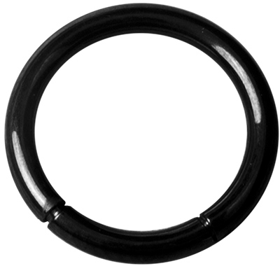 Черное сегментное кольцо, хирургическая сталь SS316L 