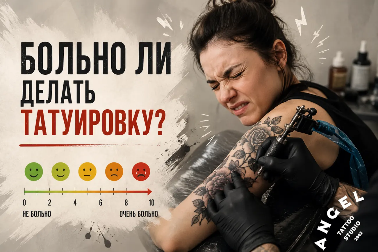 Больно ли делать тату: физиология боли, карта зон и подготовка