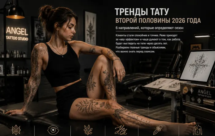Тренды тату 2026: что набивают в этом сезоне