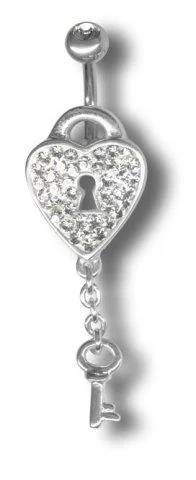 Украшение в пупок HEART 01 - Crystal Evolution - AC HEART 01