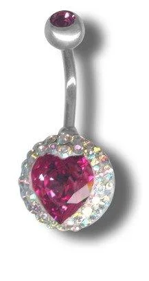 Украшение в пупок HEART 05 - Crystal Evolution - AC HEART 05