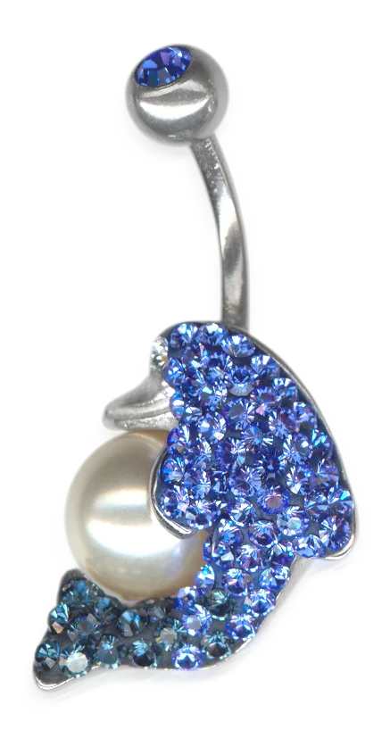 Украшение в пупок DOLPHIN - Crystal Evolution - ATC-DOLPHIN