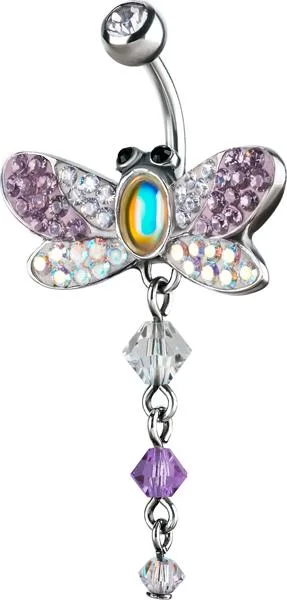 Украшение в пупок DRAGONFLY - Crystal Evolution - ATC-DRAGONFLY