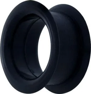 Чёрный силиконовый тоннель / Black silicon flesh tunnel