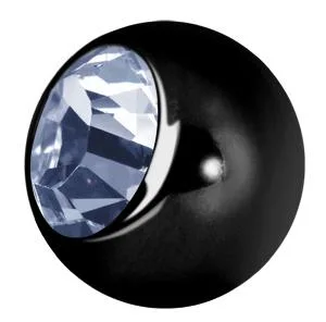 Шарик с камнем, чёрная хирургическая сталь SS316L - Шарики - bk-stjball