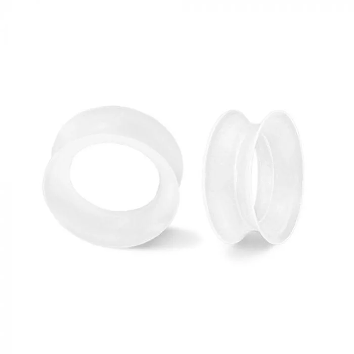 Прозрачный силиконовый тоннель. Clear silicone eyelet tunnel.