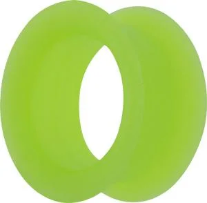 Зелёный силиконовый тоннель / Green silicon flesh tunnel