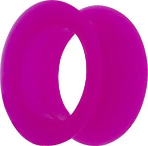 Розовый силиконовый тоннель / Pink silicon flesh tunnel