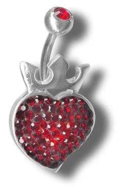 Украшение в пупок HEART 02 - Crystal Evolution - ATC HEART 02