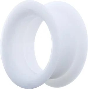 Белый силиконовый тоннель / White silicon flesh tunnel