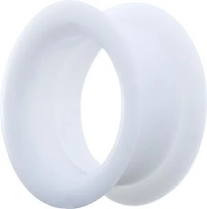 Белый силиконовый тоннель / White silicon flesh tunnel