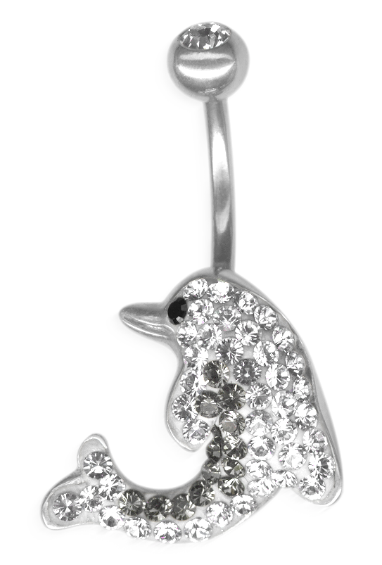  Украшение в пупок  DOLPHIN 02