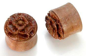 Плаг с цветком деревянный