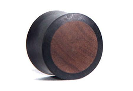 Плаг деревянный черный снаружи коричневый внутри